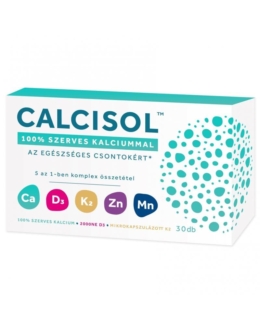Calcisol 100% szerves kalcium+D3+K2+Zn+Mn filmtabletta – 30db